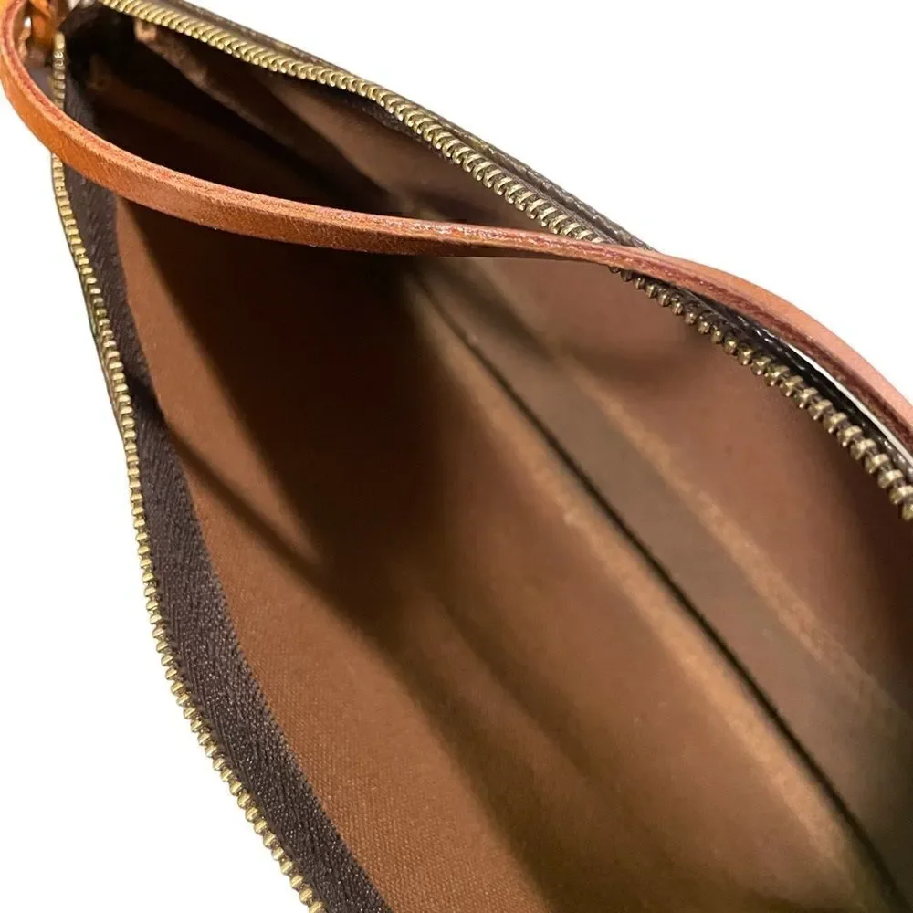 Vintage LOUIS VUITTON Classic Monogram Canvas & Cowhide Vachetta Leather Purse - Picture 9 of 14